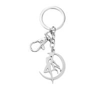 Kengege Portachiavi Sailor M Luna Portachiavi Anime, Argento, Metallico, Donna