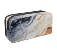 KengjuTesu Astuccio impermeabile con cerniera, astuccio per matite con cerniera, astuccio per penne magritte blu per forniture per ufficio organizer per cancelleria per adolescenti ragazze studenti