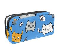 KengjuTesu Astuccio impermeabile con cerniera, astuccio per penne con gatti che dipingono articoli per ufficio, cancelleria per adolescenti, ragazze, studenti e adulti, Multicolore 1., Taglia unica,