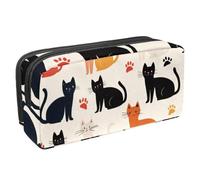 KengjuTesu Astuccio impermeabile con cerniera, astuccio per penne con gatti che dipingono articoli per ufficio, cancelleria per adolescenti, ragazze, studenti e adulti, Multicolore 3, Taglia unica,