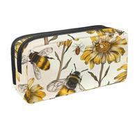 KengjuTesu Astuccio impermeabile con cerniera, farfalla verde e lucciola, astuccio per cancelleria per ufficio, organizer per cancelleria per adolescenti, ragazze, studenti e adulti, Multicolore 10.,