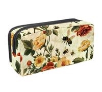 KengjuTesu Astuccio impermeabile con cerniera, farfalla verde e lucciola, astuccio per cancelleria per ufficio, organizer per cancelleria per adolescenti, ragazze, studenti e adulti, Multicolore 6.,