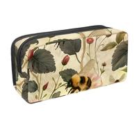 KengjuTesu Astuccio impermeabile con cerniera, farfalla verde e lucciola, astuccio per cancelleria per ufficio, organizer per cancelleria per adolescenti, ragazze, studenti e adulti, Multicolore 8.,