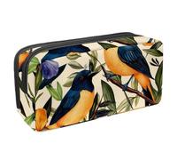 KengjuTesu Astuccio impermeabile con cerniera, motivo floreale con luna rossa, per cancelleria, per adolescenti, ragazze, studenti, adulti, Multicolore 10., Taglia unica, Astuccio