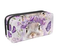 KengjuTesu Astuccio portapenne impermeabile con cerniera, motivo fiori di porcellini d'India per studenti, adolescenti e adulti, Multicolore 5., Taille unique, Astuccio portamatite