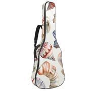 KengjuTesu Custodia morbida per chitarra acustica da 109 cm, con tracolla e 2 tasche FESH Sea Shell, zaino senza imbottitura, impermeabile, in tessuto Oxford, custodia per chitarra classica,
