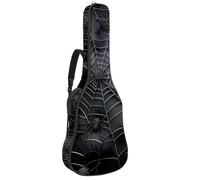 KengjuTesu Custodia morbida per chitarra acustica da 109 cm, con tracolla e 2 tasche, motivo Halloween Spider Web J, senza imbottitura, impermeabile, in tessuto Oxford, custodia per chitarra classica,