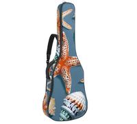 KengjuTesu Custodia morbida per chitarra acustica da 109 cm, con tracolla e 2 tasche Sea Star Marine senza cuciture, senza imbottitura, impermeabile, in tessuto Oxford, custodia per chitarra classica,