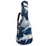 KengjuTesu Custodia morbida per chitarra acustica da 109 cm, con tracolla e 2 tasche, squalo di mare profondo, senza imbottitura, impermeabile, in tessuto Oxford, custodia per chitarra classica,