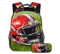 KengjuTesu Set di 2 zaini per ragazzi e ragazze, grande capacità, con astuccio, perfetto per studenti, ragazzi, viaggi ed escursioni, Multicolore 4., Taglia unica, Zainetto