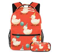 KengjuTesu Set di 2 zaini per ragazzi e ragazze, grande capacità, con astuccio, perfetto per studenti, ragazzi, viaggi ed escursioni, Multicolore 10., Taglia unica, Zainetto