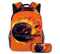 KengjuTesu Set di 2 zaini per ragazzi e ragazze, grande capacità, con astuccio, perfetto per studenti, ragazzi, viaggi ed escursioni, Multicolore 3, Taglia unica, Zainetto