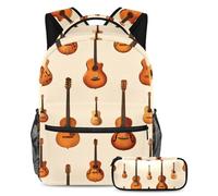 KengjuTesu Set di 2 zaini per ragazzi e ragazze, grande capacità, con fiori, con astuccio, perfetto per studenti, ragazzi, viaggi ed escursioni, Multicolore 2., Taglia unica, Zainetto