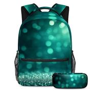 KengjuTesu Set di 2 zaini per ragazzi e ragazze, grande capacità con foresta stellata e luna, con astuccio, perfetto per studenti, ragazzi, viaggi ed escursioni, Multicolore 7, Taglia unica, Zaini