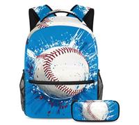 KengjuTesu Set di 2 zaini per ragazzi e ragazze, grande capacità, con unicorno colorato, con astuccio, perfetto per studenti, ragazzi, viaggi ed escursioni, Multicolore 7, Taglia unica, Zainetto