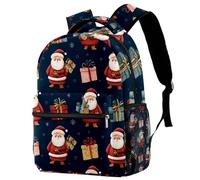 KengjuTesu Zaino da viaggio con pinguino invernale in stile cartone animato, ideale come regalo per la scuola, con portabottiglie, per ragazze e ragazzi, Multicolore 2., Taglia unica
