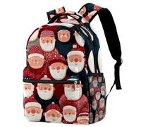 KengjuTesu Zaino da viaggio con pinguino invernale in stile cartone animato, ideale come regalo per la scuola, con portabottiglie, per ragazze e ragazzi, Multicolore 8., Taglia unica