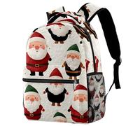 KengjuTesu Zaino da viaggio con pinguino invernale in stile cartone animato, ideale come regalo per la scuola, con portabottiglie, per ragazze e ragazzi, Multicolore 7, Taglia unica