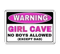 kengtou Targa in latta con scritta in lingua inglese "No Boys Allowed Except Dad", per porta della camera da letto, 30,5 x 20,3 cm