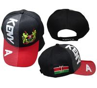Kenia Paese Nero Rosso Bianco Lettera Crest Toppa Sul Lato Ricamato Cappello