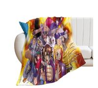 Kenichi The Mightiest Disciple Battle Youth Anime Poster (3) Coperta in pile per letto divano 300 g/m² coperta in flanella super morbida e calda, decorazione per la casa, 76,2 x 101,6 cm