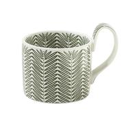 Keninll Tazza in ceramica, stile vintage classico a scacchi, 500 ml, con manico, per colazione, latte, caffè, tè caldo, farina d'avena, verde