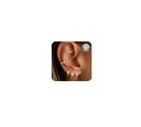 Kenivira 925 Orecchino Cerchio Argento Sterling Per Donna 4 Paia Piccolo Argento Orecchini a Cerchio Ipoallergenico Piccole Cartilagine Huggie Set Di Orecchini Per Le Donne Ragazze 6/8/10/12mm