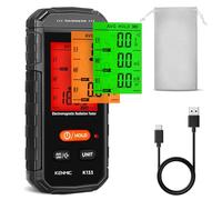 KENMIC Misuratore EMF, 3-in-1 Rilevatore EMF, Rilevatore di Radiazioni di Campo Elettromagnetico Portatile per Segnale EF, RF, MF, WiFi, Adatto per Ispezioni EMF di Casa, Ufficio e Caccia ai Fantasmi