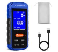 KENMIC Misuratore EMF, Rilevatore di Campi Elettromagnetici Portatile con LCD Digitale, Adatto per Ispezioni EF/MF Domestiche e All'aperto e Caccia ai Fantasmi - Blu