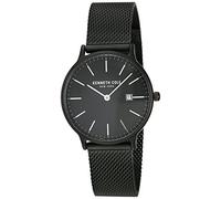 Kenneth Cole Cassa nera da donna e quadrante con datario e reticolo nero KC15057004