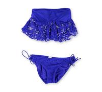 Kenneth Cole Donne Lace Side Tie 2 Pezzi Bandeau, Blu, Piccolo