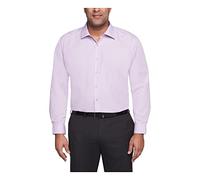 Kenneth Cole Dress Shirt Big And Tall Solid Camicia da Cerimonia, Lilla, (XXL Grande) 46 cm Collo 86/89 cm Manica Uomo