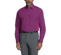 Kenneth Cole Dress Shirt Regular Fit Solid Camicia Elegante, Lampone, 43 cm-44 cm Collo 86 cm-89 cm Manica Uomo