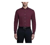 Kenneth Cole Dress Shirt Slim Fit Solid Camicia Elegante, Borgogna, 41 cm-42 cm Collo 91 cm-94 cm Manica Uomo