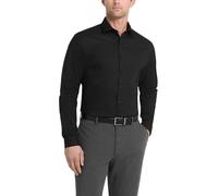 Kenneth Cole Dress Shirt Slim Fit Solid Camicia Elegante, Nero, 36 cm-37 cm Hals 81 cm-84 cm Ärmel Uomo