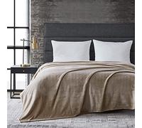 Kenneth Cole New York | Collezione Solida | Coperta in pile ultra morbido e accogliente, biancheria da letto lussuosamente calda, lavabile in lavatrice, facile da pulire, regina, beige