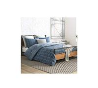 Kenneth Cole New York Holden Grid - Set copripiumino intero/queen size, colore: Blu