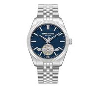 Kenneth Cole New York Orologio automatico da uomo, movimento a carica automatica, quadrante scheletrato, cassa in acciaio inossidabile, stile classico, stile casual, alla moda, da indossare tutti i