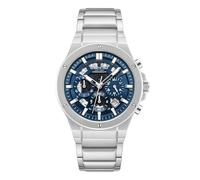 Kenneth Cole New York Orologio cronografo da uomo - Bracciale in acciaio inox, indici audaci, design sofisticato, Blu - Acciaio inossidabile, ONE SIZE