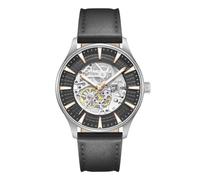 Kenneth Cole New York Orologio di lusso da uomo, movimento automatico, resistente all'acqua, design sofisticato ed elegante, Nero - Cinturino in pelle nera