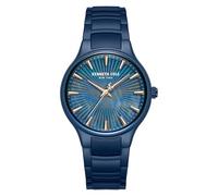 Kenneth Cole New York Orologio Donna Classico - Collezione Monroe, Quadrante in Madreperla Texture Blu, Cassa Blu e Cinturino in Acciaio Inox, Orologio Minimal Dress