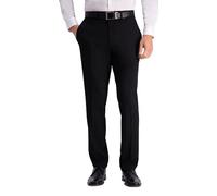 Kenneth Cole Reaction Mens 4-Way Stretch Solid Gab Slim Fit Dress Pants, Black, 40W x 30L US