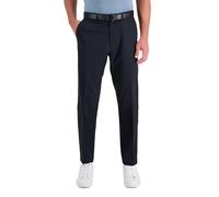 Kenneth Cole REACTION Men's Twill Stretch Modern Fit Flat Front Pant, Black, 30x30