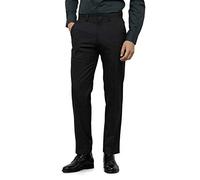 Kenneth Cole REACTION Men's Twill Stretch Modern Fit Flat Front Pant, Black, 38x32