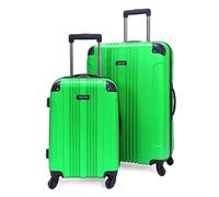 Kenneth Cole REACTION Out of Bounds Lightweight Hardshell 4-Wheel Spinner Luggage, Kelly Green, 2-Piece Set (20" & 28")