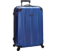 Kenneth Cole REACTION Out of Bounds - Valigia rigida leggera con 4 ruote girevoli, Blu cobalto, 28-Inch Checked, Fuori dai limiti