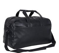 Kenneth Cole REACTION Port Stanley 20" Duffel Pebbled Vegan Leather Carry on Shoulder Duffle Travel Bag, Borsone Unisex-Adulto, Nero, One Size