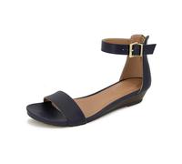 Kenneth Cole REACTION Sandali da donna Viber con zeppa in 2 pezzi, Navy, 38.5 EU
