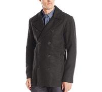 Kenneth Cole Reaction Uomo Similpelle Bordo Pisello Cappotto, Taglia L, Msrp
