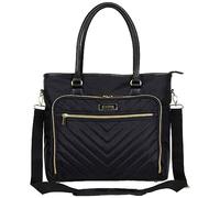 Kenneth Cole REACTION Women’s Chelsea Chevron Quilted 15" Laptop & Tablet Business Computer Tote Bag, Borsa Unisex-Adulto, Nero
